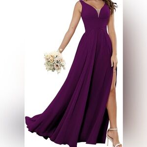 Elegant Purple Evening Gown
